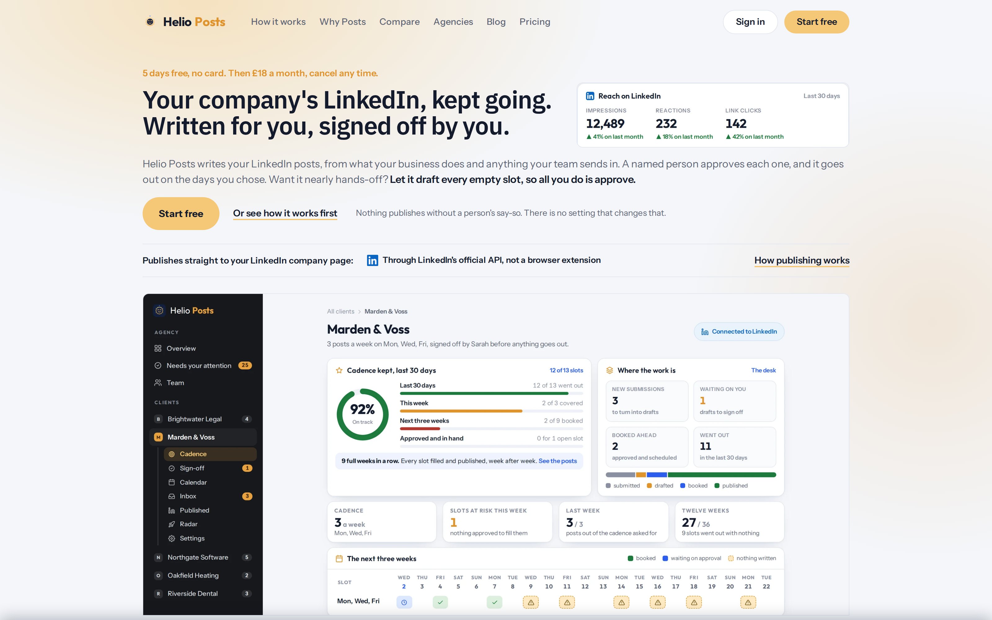 Helio Posts screenshot