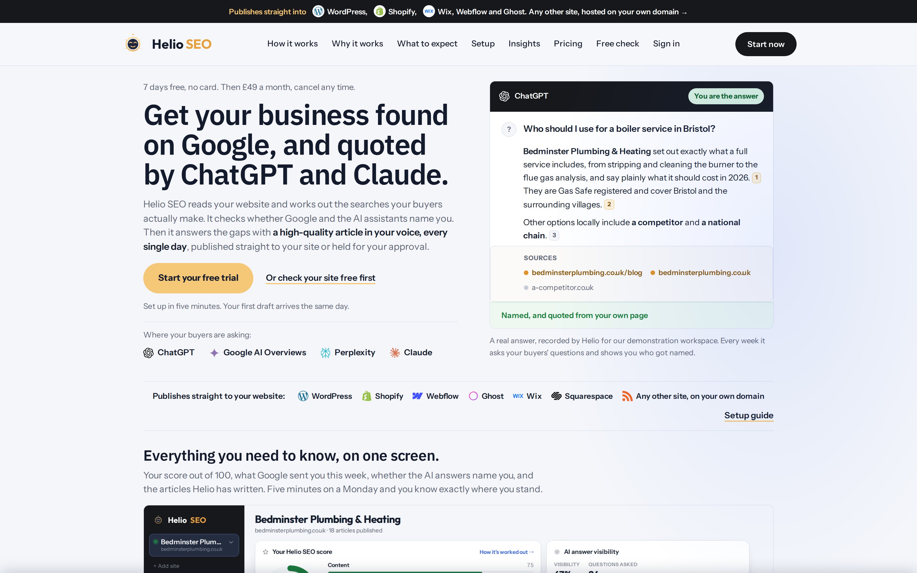 Helio SEO screenshot